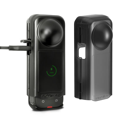 For Insta360 X4 Sunnylife Integrated Lens Screen Camera Cover Protector Screen Protective Case (Transparent Black) - free shipping - PMC Jewellery - Order now!