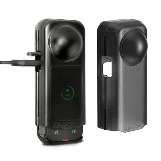 For Insta360 X4 Sunnylife Integrated Lens Screen Camera Cover Protector Screen Protective Case (Transparent Black) - free shipping - PMC Jewellery - Order now!