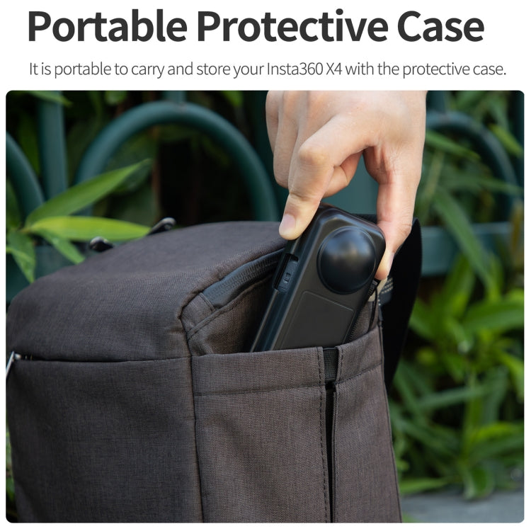 For Insta360 X4 Sunnylife Integrated Lens Screen Camera Cover Protector Screen Protective Case (Transparent Black) - free shipping - PMC Jewellery - Order now!