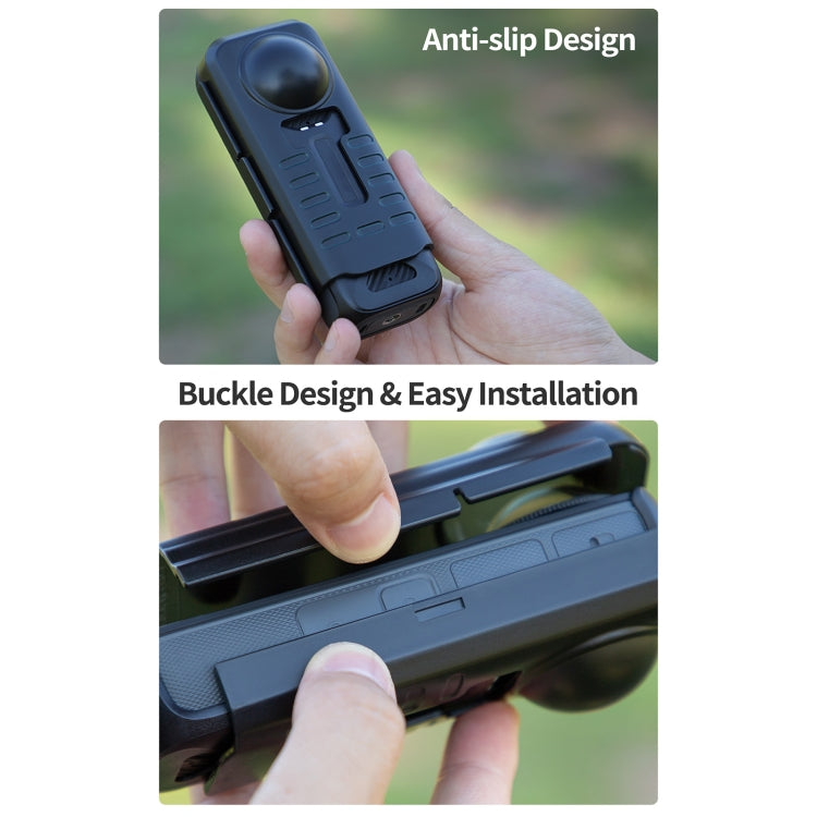 For Insta360 X4 Sunnylife Integrated Lens Screen Camera Cover Protector Screen Protective Case (Transparent Black) - free shipping - PMC Jewellery - Order now!