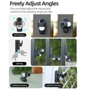 For Insta360 GO3 / GO 3S Sunnylife 360 Rotation Foldable Magnetic Mount (Black)