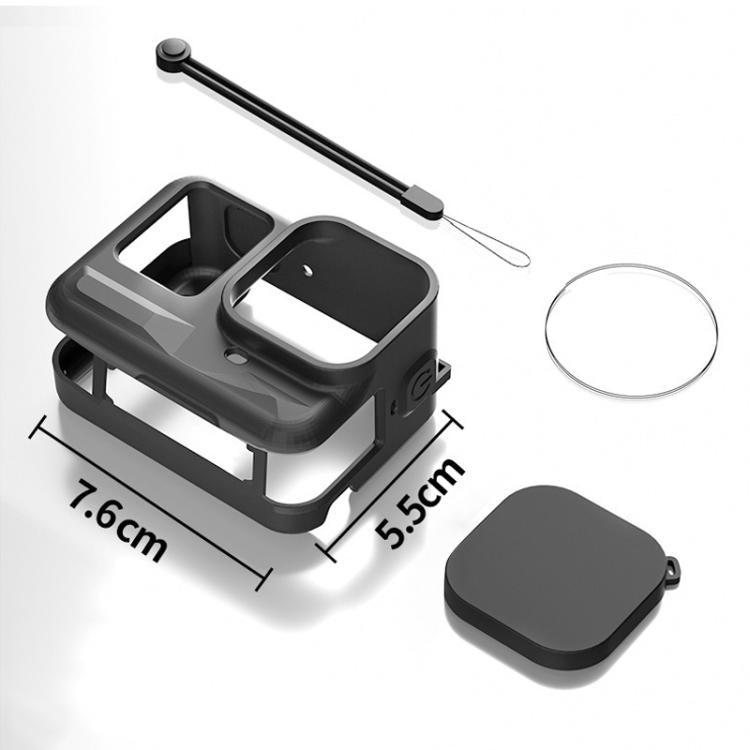 For Insta360 Ace Pro Silicone Protective Case with Wrist Strap & Lens Cover (Black) - free shipping - PMC TechLife - Order now!