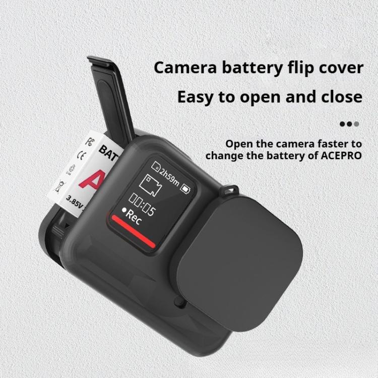 For Insta360 Ace Pro Silicone Protective Case with Wrist Strap & Lens Cover (Black) - free shipping - PMC TechLife - Order now!