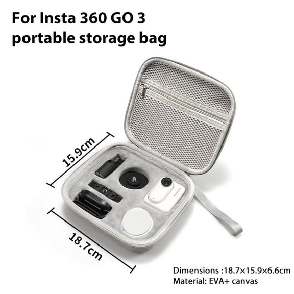 For Insta360 GO 3 / GO 3S Portable EVA Storage Box Case (Grey)