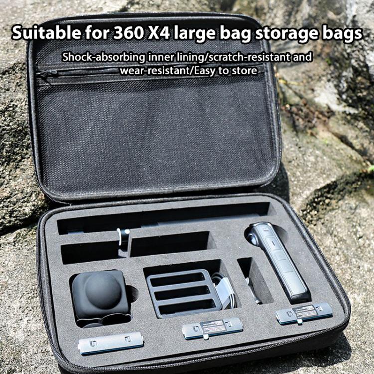 For Insta360 X4 / X5 Carrying Case Portable Storage Bag, Size:33.4 x 24 x 6.7cm (Grey)