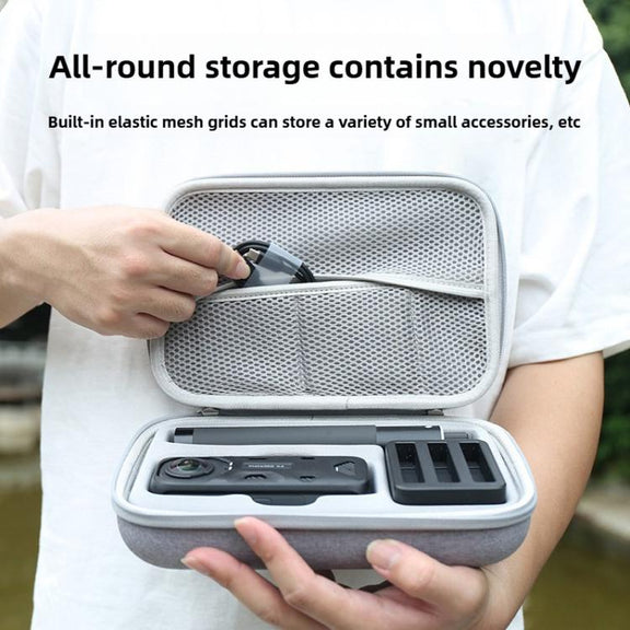 For Insta360 X4 / X5 Carrying Case Portable Storage Bag, Size: 24.2 x 16 x 6.3cm (Grey)