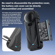 For Insta360 X5 Camera Body Cover Silicone Case with Lens Cover (Black)