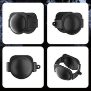 For Insta360 X5 Camera Body Cover Silicone Case with Lens Cover (Black)