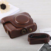 Full Body Camera PU Leather Case Bag with Strap for Canon G16 (Coffee)