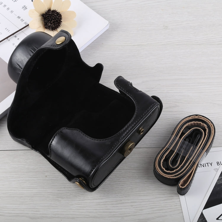 Full Body Camera PU Leather Case Bag with Strap for Fujifilm X100F (Black)