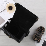 Full Body Camera PU Leather Case Bag with Strap for Fujifilm X100F (Black)