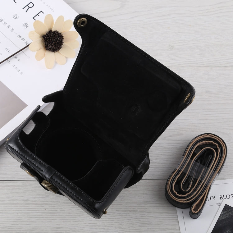Full Body Camera PU Leather Case Bag with Strap for Fujifilm X100F (Black)