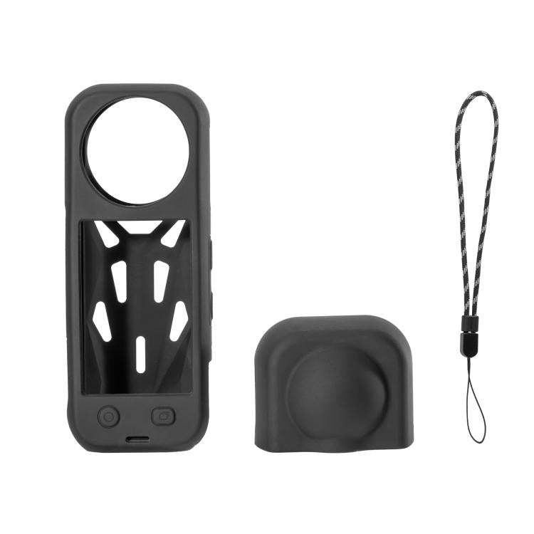 For Insta360 X5 STARTRC Silicone Heat Dissipation Protective Cover with Lens Cover (Black)