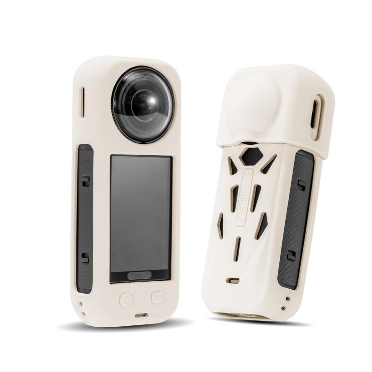 For Insta360 X5 STARTRC Silicone Heat Dissipation Protective Cover with Lens Cover (White) - free shipping - PMC TechLife - Order now!