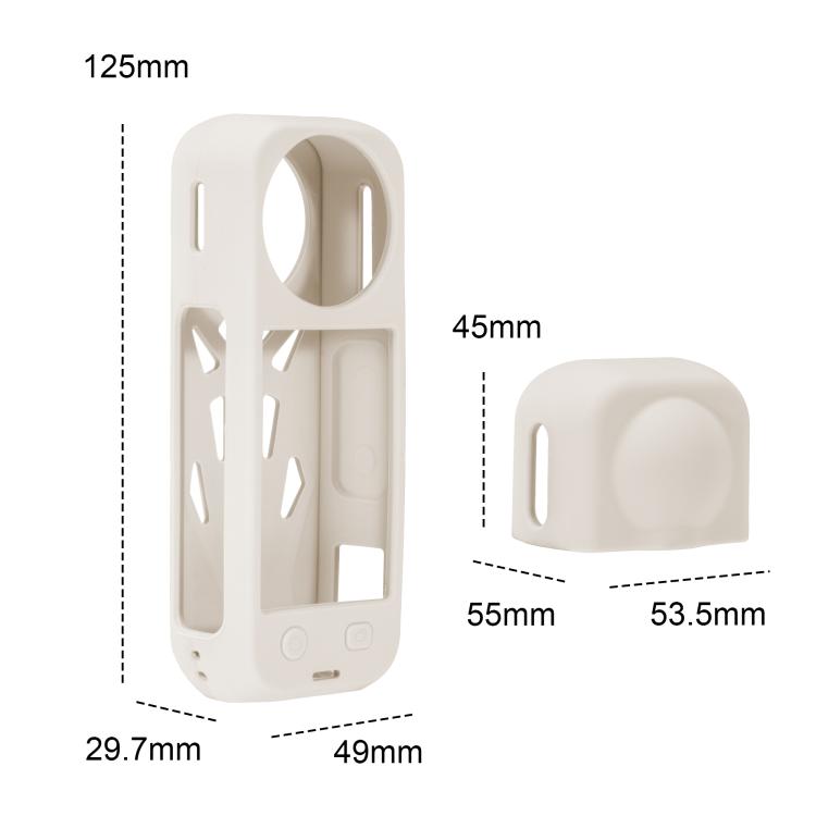 For Insta360 X5 STARTRC Silicone Heat Dissipation Protective Cover with Lens Cover (White) - free shipping - PMC TechLife - Order now!