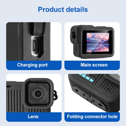 For GoPro HERO 2024 Silicone Protective Case with Wrist Strap & Lens Cover (Black) - free shipping - PMC Jewellery - Order now!