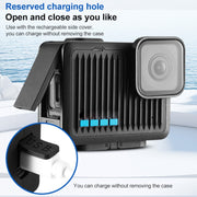 For GoPro HERO 2024 Silicone Protective Case with Wrist Strap & Lens Cover (Black)