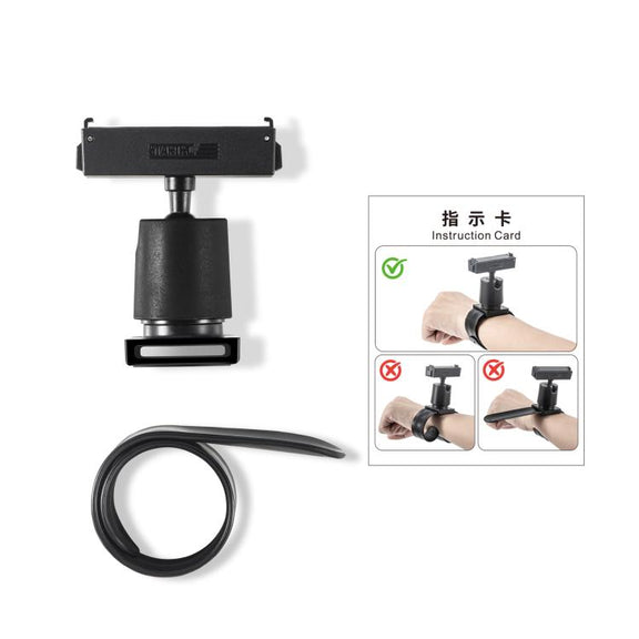 For Insta360 GO 3S / GO 3 STARTRC Silicone Wristband Snap Ring Quick Release Fixed Adapter Mount (Black)