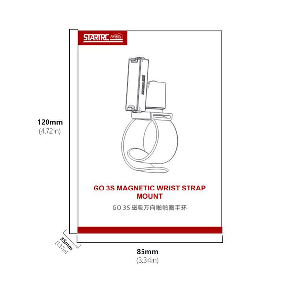For Insta360 GO 3S / GO 3 STARTRC Silicone Wristband Snap Ring Quick Release Fixed Adapter Mount (Black)