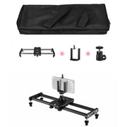 YELANGU L140T-A 40cm Carbon Fiber Slide Rail Track with Phone Clamp & BallHead Adapter for Smartphones (Black)