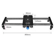 YELANGU L140T-A 40cm Carbon Fiber Slide Rail Track with Phone Clamp & BallHead Adapter for Smartphones (Black)
