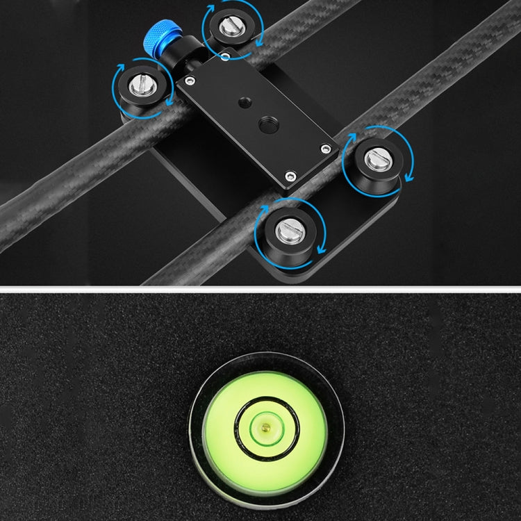 YELANGU L140T-A 40cm Carbon Fiber Slide Rail Track with Phone Clamp & BallHead Adapter for Smartphones (Black)