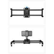 YELANGU L140T-A 40cm Carbon Fiber Slide Rail Track with Phone Clamp & BallHead Adapter for Smartphones (Black)