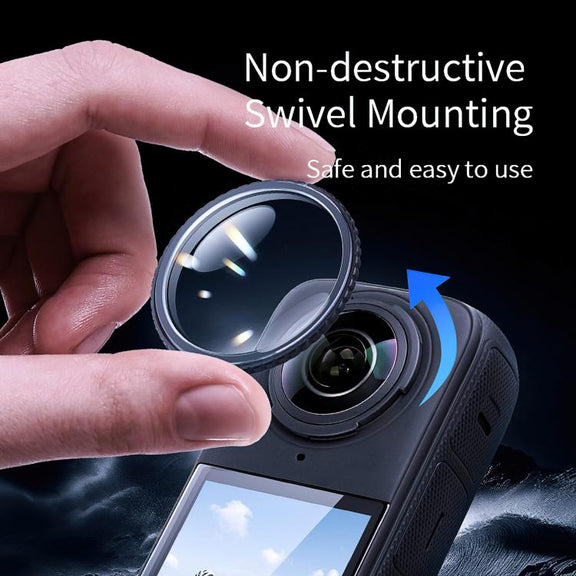 For insta360 X5 STARTRC Swivel Protective Lens Guad PC Lens Cover