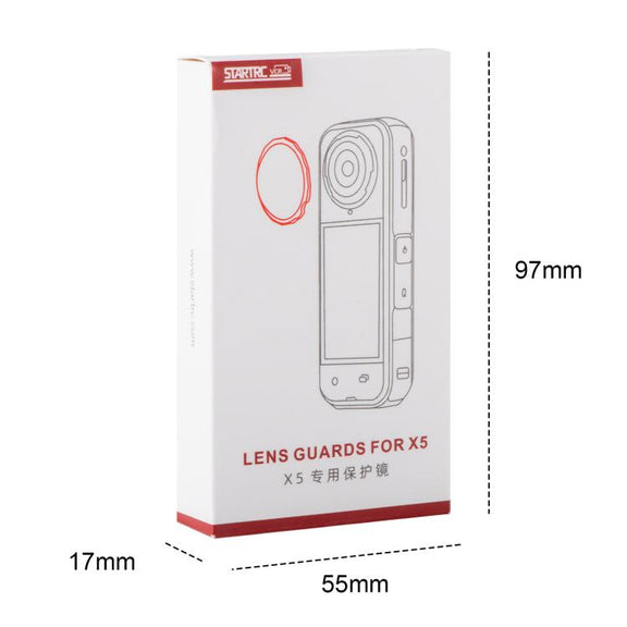For Insta360 X5 STARTRC Slim Protective Lens Guad PC Lens Cover (Transparent)