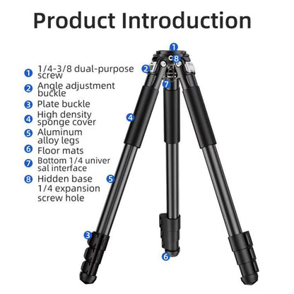 BEXIN RK294 Portable Collapsible Aluminum Alloy Camera Tripod (Black) - free shipping - PMC Jewellery - Order now!