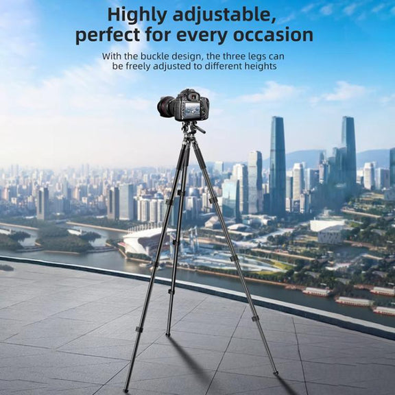 BEXIN RK294 Portable Collapsible Aluminum Alloy Camera Tripod (Black)