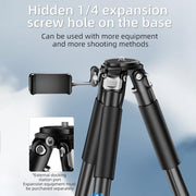 BEXIN RK264 Portable Collapsible Aluminum Alloy Camera Tripod (Black)