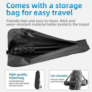 BEXIN RK264 Portable Collapsible Aluminum Alloy Camera Tripod (Black)
