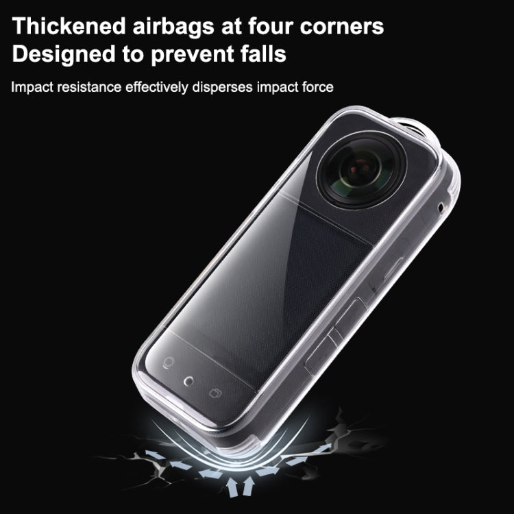 For Insta360 X3 Hollow Clear TPU Protective Case (Transparent) - Case & Bags by PMC TechLife | Online Shopping South Africa | PMC TechLife | Buy Now Pay Later Mobicred