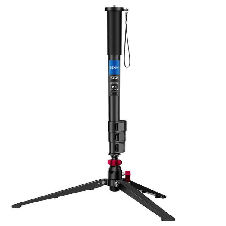 BEXIN P294B Portable Travel Outdoor DSLR Camera Aluminum Alloy Monopod Holder (Black) - free shipping - PMC Jewellery - Order now!