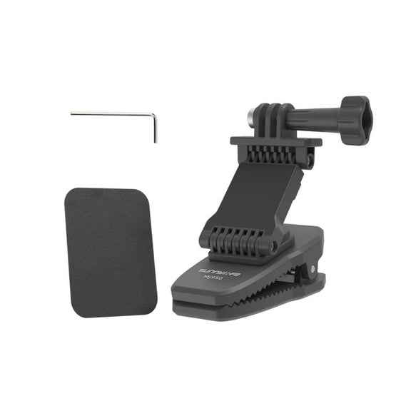 Sunnylife Stretchable Backpack Clip Rotatable Magnetic Mount Action Camera Holder Vlog Mount (Black)