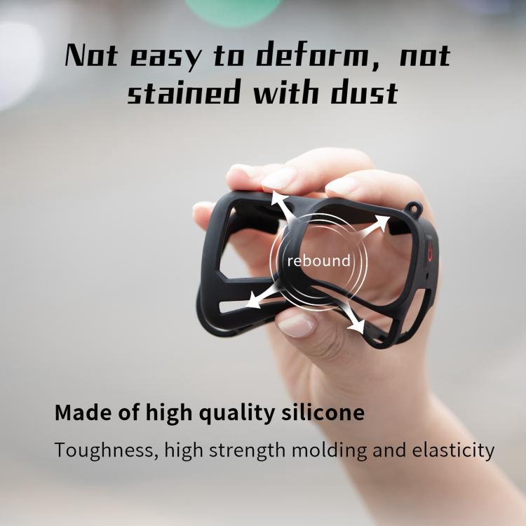 For Insta360 Ace Pro 2 STARTRC Body Silicone Case with Lens Cap & Lanyard (Black)