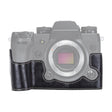 1/4 inch Thread PU Leather Camera Half Case Base for FUJIFILM X-H1 (Black) - free shipping - PMC TechLife - Order now!