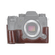 1/4 inch Thread PU Leather Camera Half Case Base for FUJIFILM X-H1 (Coffee) - free shipping - PMC TechLife - Order now!