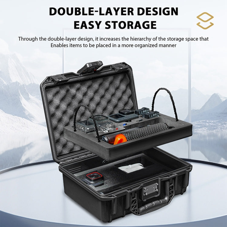 STARTRC DIY Combination Lock Waterproof Dual-layer Suitcase Storage Box (Black) - free shipping - PMC Jewellery - Order now!