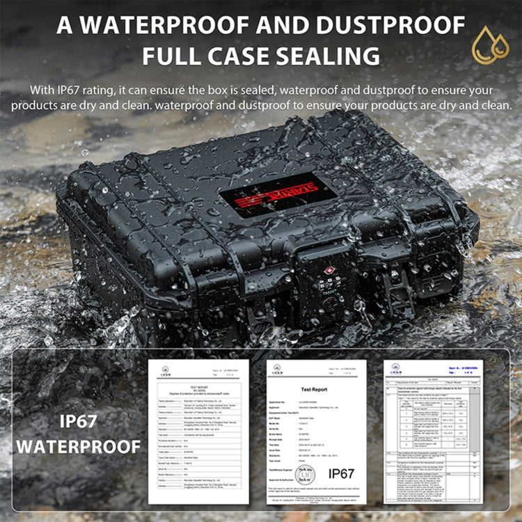 STARTRC DIY Combination Lock Waterproof Dual-layer Suitcase Storage Box (Black) - free shipping - PMC Jewellery - Order now!
