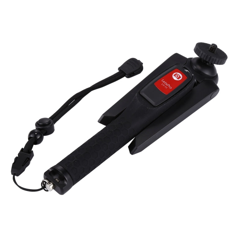 Letspro LY-11 3 in 1 Handheld Tripod Self-portrait Monopod Extendable Selfie Stick with Remote Shutter for Smartphones, Digital Cameras, GoPro Sports Cameras