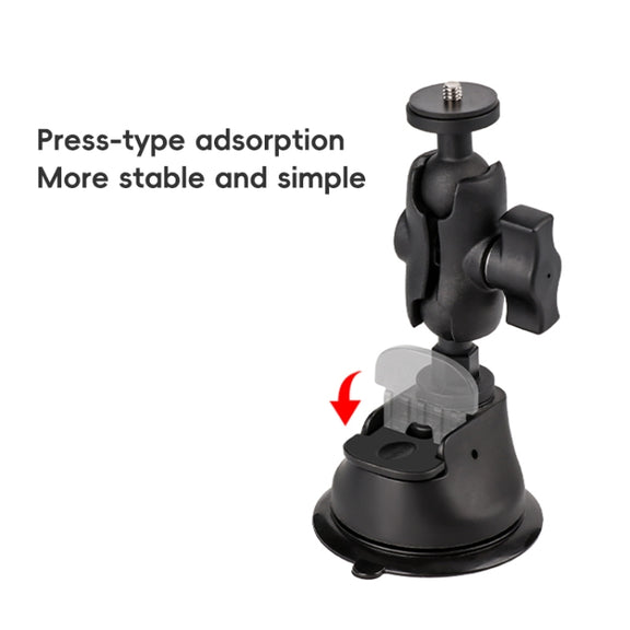 1/4 inch Screw Dual-Leg  Suction Cup Mount and 2 x Single-leg Car Suction Cup Mount Crab Clamps Set (Black)