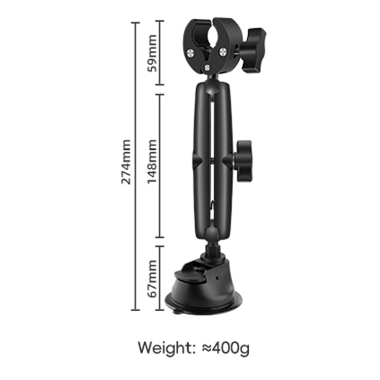Single-leg Car Suction Cup Mount Crab Clamps (Black) - free shipping - PMC TechLife - Order now!
