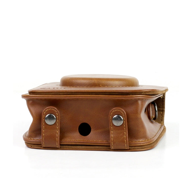 Vintage PU Leather Camera Case Protective bag for FUJIFILM Instax SQUARE SQ10 Camera, with Adjustable Shoulder Strap(Brown)