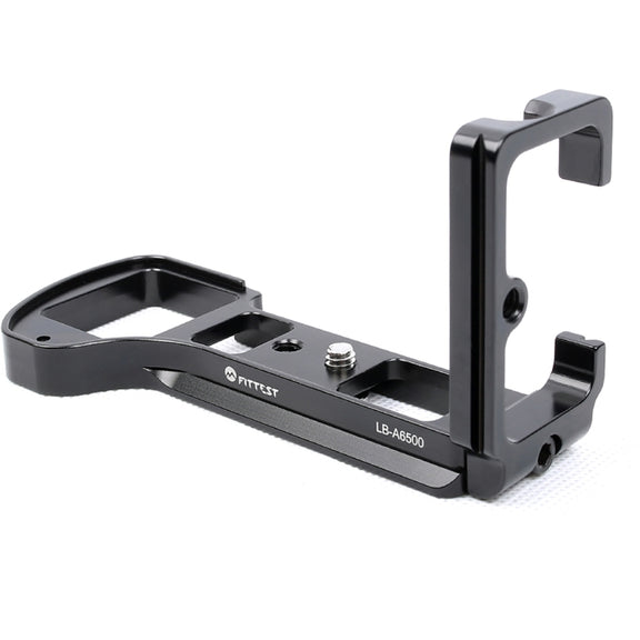 FITTEST LB-A6500 Vertical Shoot Quick Release L Plate Bracket Base Holder for Sony  ILCE-6500 (A6500) Camera Metal Ballhead(Black)