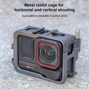 For Insta360 Ace Pro 2 Metal Protective Cage Adapter Frame
