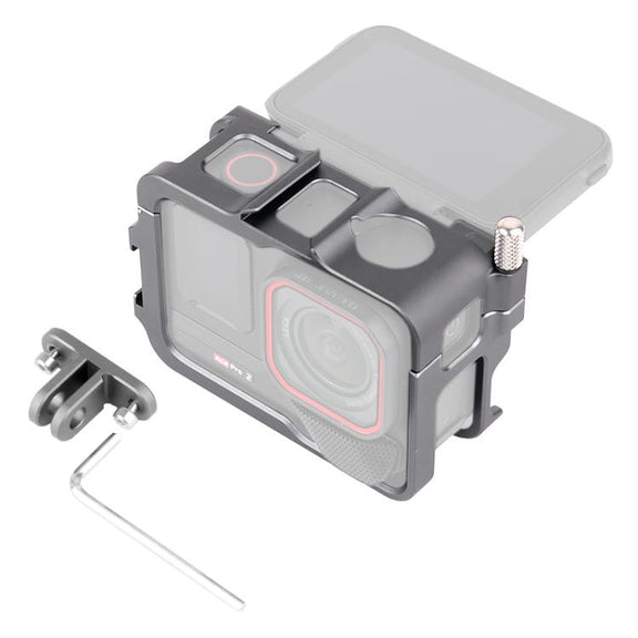 For Insta360 Ace Pro 2 Metal Protective Cage Adapter Frame