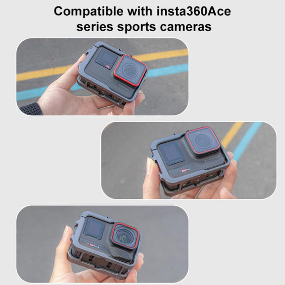 For Insta360 Ace Pro 2 Metal Protective Cage Adapter Frame