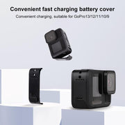 BS Plastic Battery Side Interface Cover with Silicone Plug for GoPro HERO13 Black /12 Black /11 Black /10 Black /9 Black